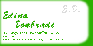 edina dombradi business card